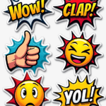 Reaction Icons - Sticker Sheet v2